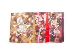 Darilna vrečka 260x320 mm okraski Božični okraski mix, zlata, rdeča, vijolična