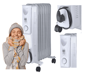 shumee Električni oljni radiator 11 reber 2500 W