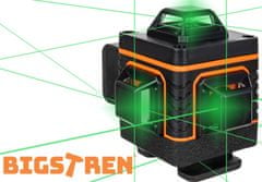 Bigstern Akumulatorski 16 linijski zeleni gradbeni laserski nivelir 2x baterija