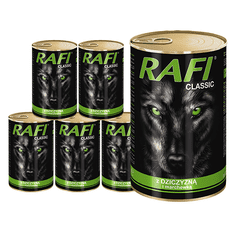 RAFI Rafi Classic mokra pasja hrana z divjačino in korenjem, set 6 x 1240 g