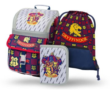 BAAGL Komplet 3 kosov Zippy - Harry Potter Gryffindor (aktovka, svinčnik, torba)