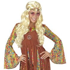 Widmann Ženska Hippie lasulja blond + venec