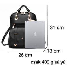 Dollcini Eleganten šolski nahrbtnik Vodotesen nahrbtnik za prosti čas za ženske/dekleta/poslovne/potovalne, črna mešanica
