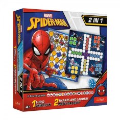 Trefl Komplet iger 2v1 Človek, Ne jezi se, kače in lestve Spider-Man