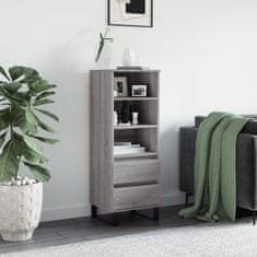 Vidaxl Visoka omara Siva sonoma 40x36x110 cm inženirski les