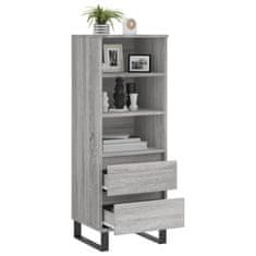 Vidaxl Visoka omara Siva sonoma 40x36x110 cm inženirski les