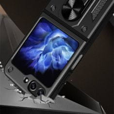 MG Hybrid Armor Camshield ovitek za Samsung Galaxy Z Flip 5, črna
