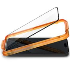 Spigen Glas.Tr Full Cover 2x zaščitno steklo za iPhone 15 Plus, črna