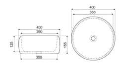 KERRA Umivalnik KR 802 beli 40X125 mm
