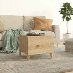 Vidaxl Klubska mizica sonoma hrast 50x50x40 cm konstruiran les