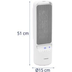 Uniprodo Električni stenski radiator z daljinskim upravljalnikom 1200/2000 W