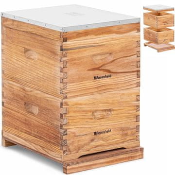 shumee Lesen čebelji panj s kovinskim pokrovom, 10 okvirjev, 2 korpusa