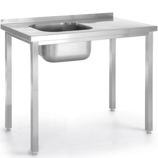 shumee Umivalnik za bazen levo z eno posodo Budget Line STEEL 1000 x 600 x 850 cm - Hendi 816790