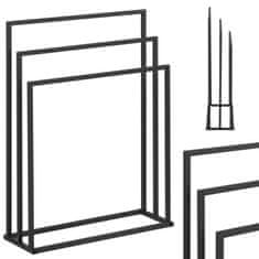shumee Prostostoječi talni obešalnik za 3 brisače, JEKLO 65 x 21,5 x 84 cm, temno siv
