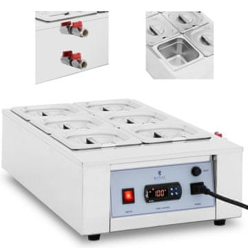 shumee Električni grelnik za čokoladne omake 6 x 1,5 l 1500 W