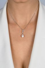 Brilio Silver Čudovita srebrna ogrlica s pravim biserom NCL130W