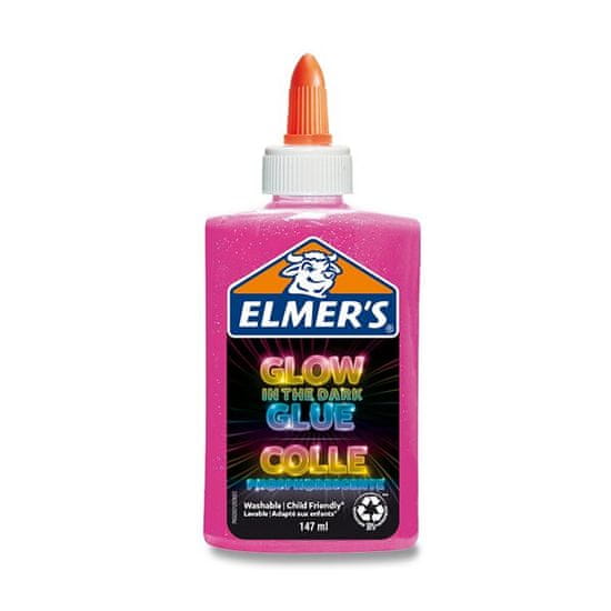 ELMER´S Glow in Dark Glue 147 ml, roza