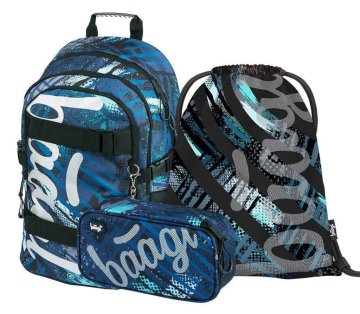 BAAGL 3 SET Skate strukture: nahrbtnik, peresnica, torba