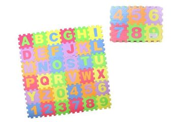 Sestavljanka iz pene 36 kosov številk in črk