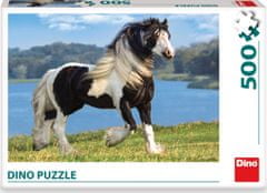 Dino Puzzle Črno-beli konj 500 kosov