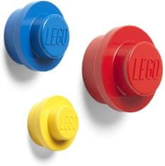 LEGO stenska obešalka - rumena, modra, rdeča 3 kosi