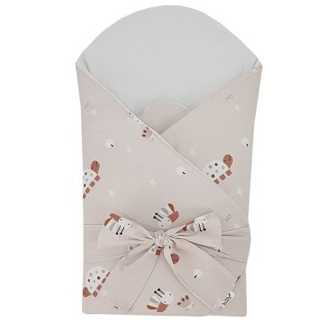 EKO Bombažni zavoj s kokosovim vložkom in pentljo Bees Beige 75x75 cm