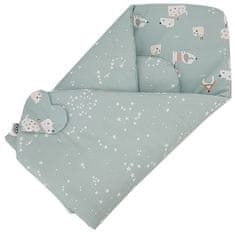 EKO Dvostranski bombažni ovitek Dogs Stars Mint 75x75 cm