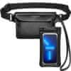 Spigen 2v1 komplet vodoodporne torbice za okoli pasu 22x15cm + etui za telefon črne barve