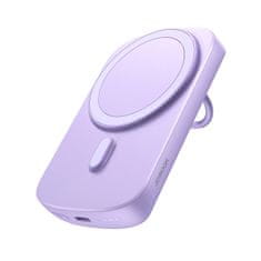 shumee 6000 mAh brezžični powerbank z 20 W induktivnim polnilnikom MagSafe, vijoličen