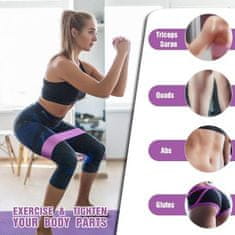 Mormark Elastični trakovi, Vadbeni trakovi, Elastike za Vadbo za Zadnjico in Noge (3 kosi + vrečka) | FITSTRAPS