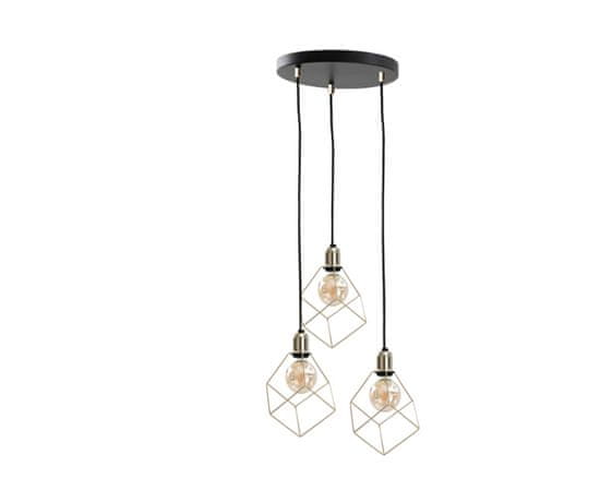 Greatstore 3xE27 Obesna svetilka TAHO GOLD