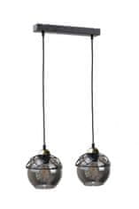 Greatstore Obesna svetilka 2xE27 MERA BLACK/GOLD