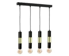 shumee Obesna svetilka 4xE27 MAGNUM BULB BLACK/GOLD