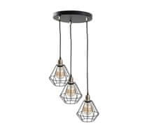 Greatstore 3xE27 FOSKAL GOLD viseča svetilka