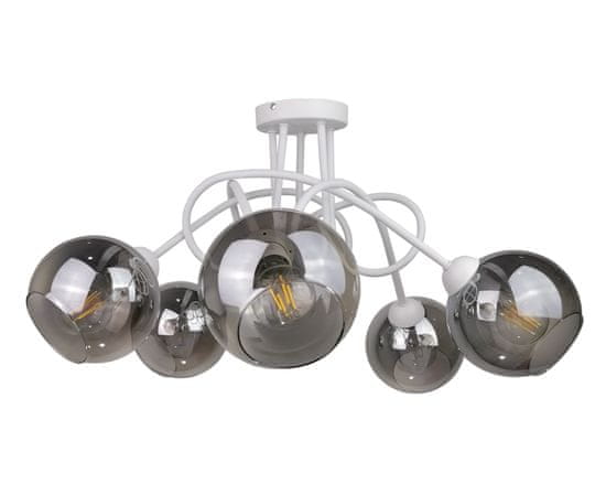 Greatstore Stropna svetilka 5xE27 RING WHITE