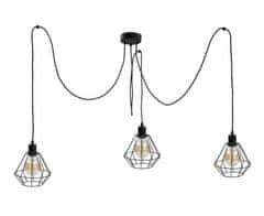 Greatstore 3xE27 FOSKAL BLACK viseča svetilka