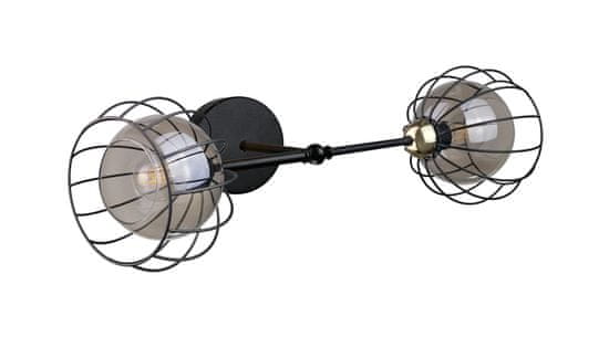 shumee Stenska svetilka 2xE27 SOLO BLACK/GOLD