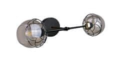 shumee Stenska svetilka 2xE27 MERA BLACK/GOLD