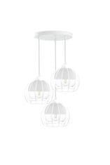 Greatstore 3xE27 Obesna svetilka SOLO WHITE