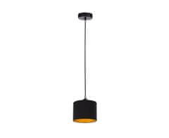 Greatstore Obesna svetilka 1xE27 FLOW BLACK