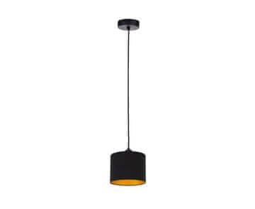 Greatstore Obesna svetilka 1xE27 FLOW BLACK