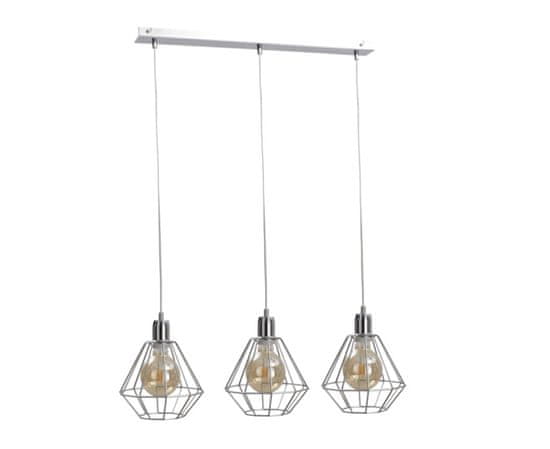 Greatstore 3xE27 FOSKAL SILVER viseča svetilka