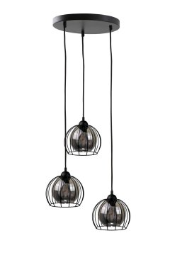 Greatstore 3xE27 Obesna svetilka SOLO BLACK