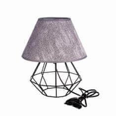 Greatstore Nočna svetilka 1xE27 PATI BLACK/GREY