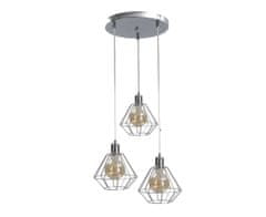 Greatstore 3xE27 FOSKAL SILVER viseča svetilka