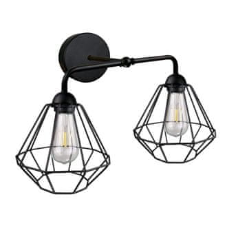 shumee Stenska svetilka 2xE27 FOSKAL BLACK