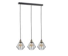 Greatstore 3xE27 FOSKAL GOLD viseča svetilka