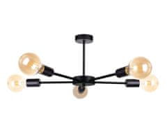 Greatstore Stropna svetilka 5xE27 SUN BLACK