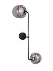 shumee Stenska svetilka 2xE27 MERA BLACK/GOLD