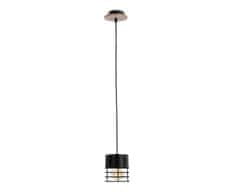 Greatstore Obesna svetilka 1xE27 CASA BLACK/WOOD